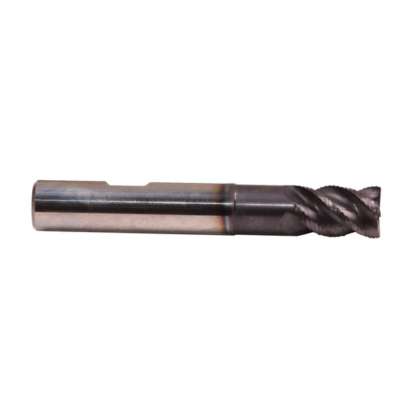 Emuge 2869AZ.0750 Multi-Cut 2869AZ Standard Length Square End Mill With Axial Through Coolant, 3/4 in Dia Cutter, 1-1/8 in Length of Cut, 3 Flutes, 3/4 in Dia Shank, 4 in OAL, TiAlN Coated