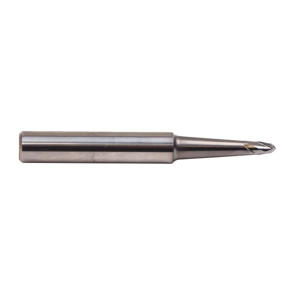 Emuge 3442L.04030A Turbine Program 3442L Tapered Ball Nose End Mill, 3 mm Dia Cutter, 7 mm Length of Cut, 2 Flutes, 10 mm Dia Shank, 80 mm OAL, AlCr Coated