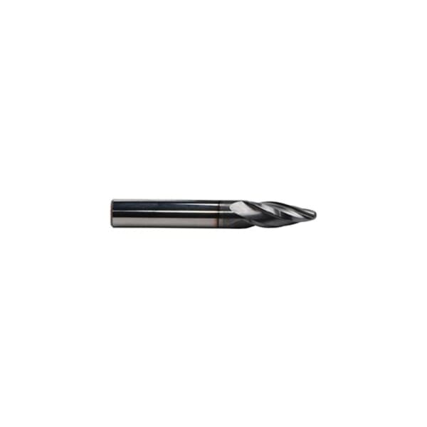 Emuge 3538L.12080A Circle Segment 3538L Oval Form Cutter Tapered End Mill, 12 mm Dia Cutter, 28 mm Length of Cut, 4 Flutes, 12 mm Dia Shank, 83 mm OAL, AlCr Coated