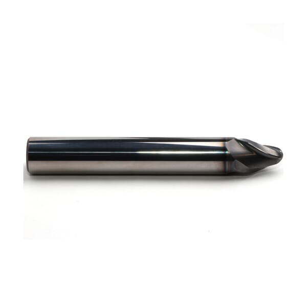 Emuge 3540L.1615AA Circle Segment 3540L Form A Tapered End Mill, 16 mm Dia Cutter, 18.5 mm Length of Cut, 3 Flutes, 16 mm Dia Shank, 108 mm OAL, AlCr Coated