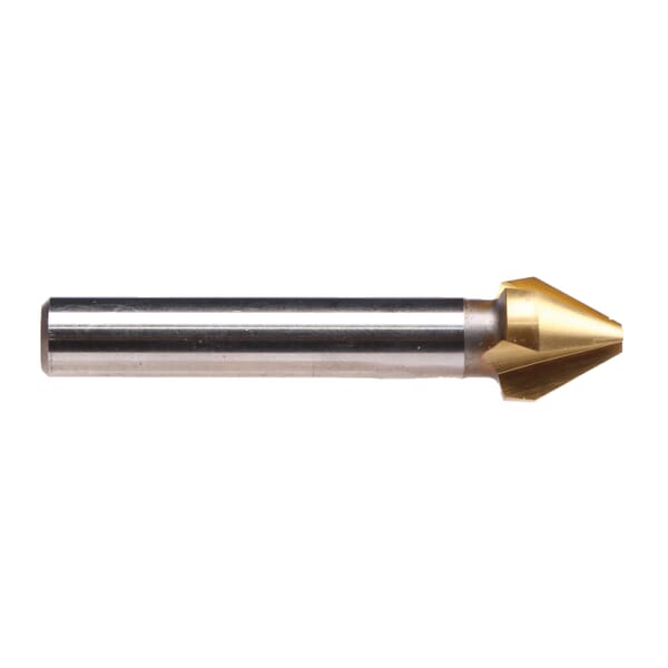 Emuge 7550T.06025 Countersink, 25 mm Dia Body, 10 mm Dia Shank, 3 Flutes, 60 deg Included, HSS