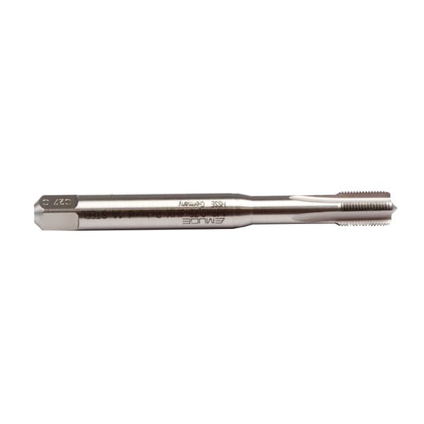 Emuge A0101001.0100 Rekord A-STEEL A0101001 Form C Reduced Shank Short Length Straight Flute Machine Tap, Right Hand Cutting, M10x1.5 Thread, Modified Bottoming Chamfer, 3 Flutes, Bright, HSS-E