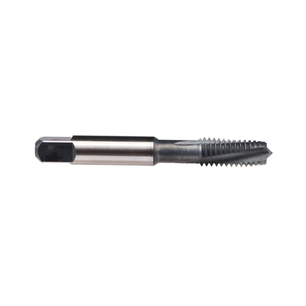 Emuge AU306001.5007 Rekord C-TI AU306001 Form D Reinforced Shank Spiral Flute Tap, Left Hand Cutting, #10-24 Thread, Plug Chamfer, Left Hand Flute Direction, 3 Flutes, NT2 Coated, HSS-E