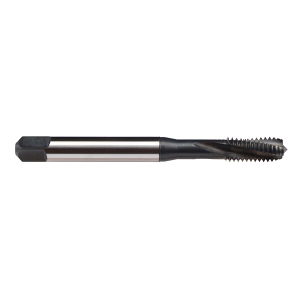 Emuge AU456001.5011 Rekord D-TI AU456001 Form C Reinforced Shank Spiral Flute Tap, Right Hand Cutting, 3/8-16 Thread, Modified Bottoming Chamfer, Right Hand Flute Direction, 3 Flutes, NT2 Coated, HSS-E