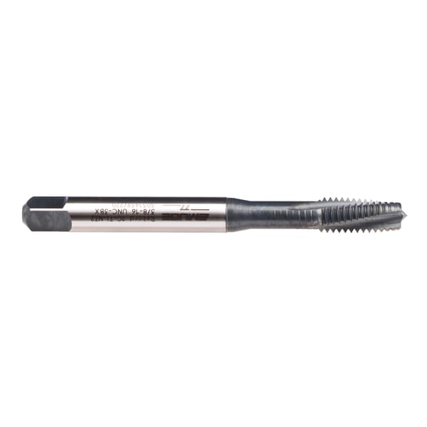 Emuge BU306001.5043 Rekord 1C-TI BU306001 Form D Reinforced Shank Spiral Flute Tap, Left Hand Cutting, 1/4-28 Thread, Plug Chamfer, Left Hand Flute Direction, 3 Flutes, NT2 Coated, HSS-E
