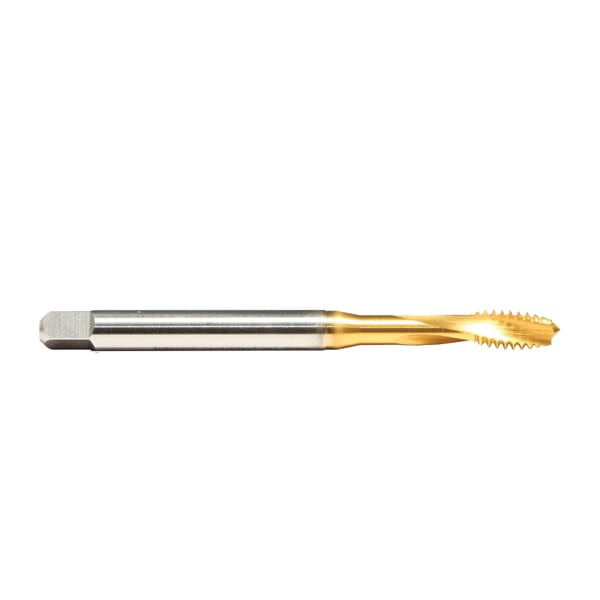 Emuge BU453701.5044 Rekord 1D-Z BU453701 Form C Reinforced Shank Spiral Flute Tap, Right Hand Cutting, 5/16-24 Thread, Modified Bottoming Chamfer, Right Hand Flute Direction, 3 Flutes, TiN Coated, HSS-E