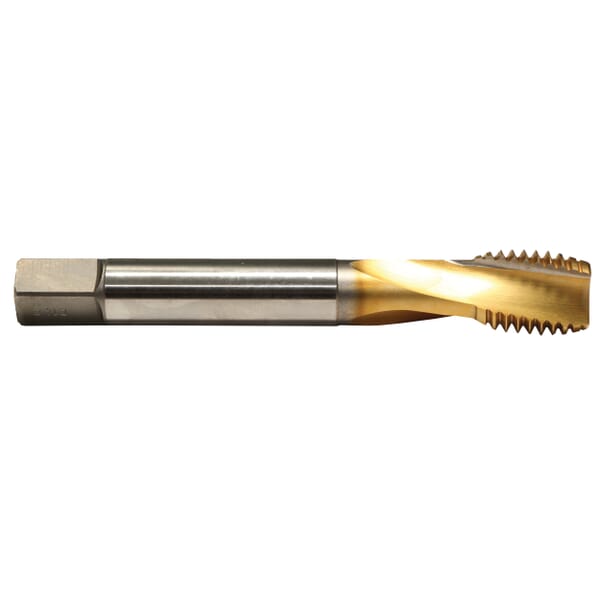 Emuge CU583701.5013 Rekord 2D-Z-BF IKZ CU583701 Form C Reduced Shank Chipbreaker Tap, Right Hand Cutting, 1/2-13 Thread, Modified Bottoming Chamfer, Right Hand Flute Direction, 3 Flutes, TiN Coated, HSS-E