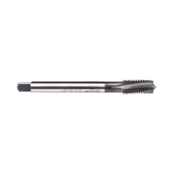Emuge CU306001.5012 Rekord 2C-TI CU306001 Form D Reduced Shank Spiral Flute Tap, Left Hand Cutting, 7/16-14 Thread, Plug Chamfer, Left Hand Flute Direction, 3 Flutes, NT2 Coated, HSS-E