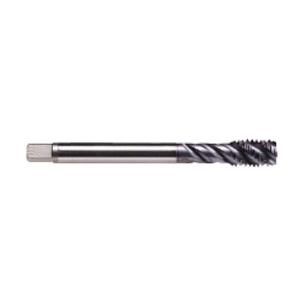 Emuge CU999400.5046 Enorm 2-Z/E-IKZ CU999400 Form E Reduced Shank Spiral Flute Tap, Right Hand Cutting, 7/16-20 Thread, Bottoming Chamfer, Right Hand Flute Direction, 4 Flutes, TiCN Coated, HSS-E