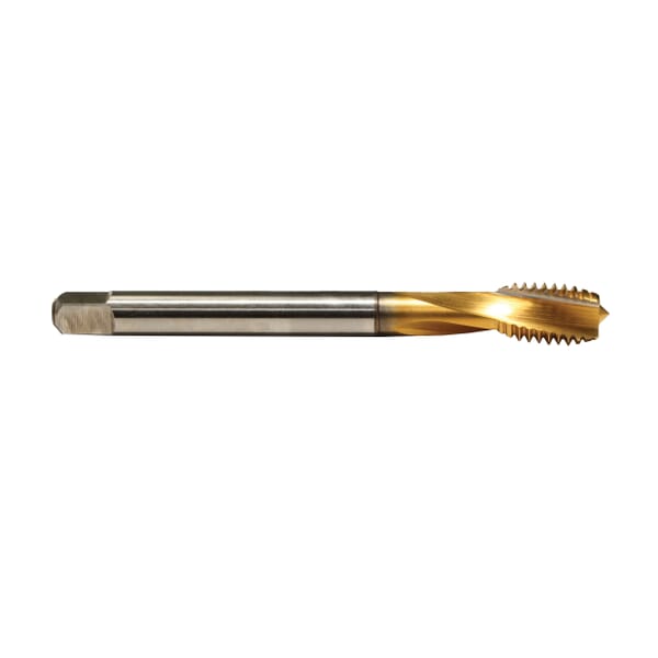 Emuge CU573701.5247 Rekord 2D-Z-BF CU573701 Form C Reduced Shank Chipbreaker Tap, Right Hand Cutting, 1-1/8-8 Thread, Modified Bottoming Chamfer, Right Hand Flute Direction, 4 Flutes, TiN Coated, HSS-E