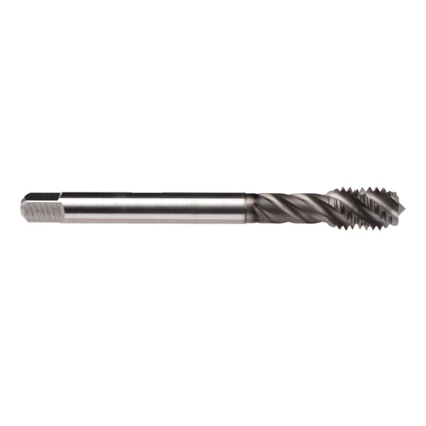 Emuge CU50C344.5016 Enorm 2-VA CU50C344 Form C Fast Reduced Shank Spiral Flute Tap, Right Hand Cutting, 3/4-10 Thread, H11 Thread Limit, 2-3 Modified Bottoming Plug Chamfer, Right Hand Flute Direction, 3 Flutes, GLT-1 Coated, HSS-E