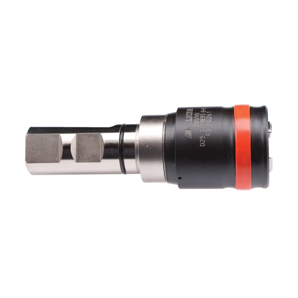 Emuge F3101G26.1 KSN/HD Tension/Compression Quick-Change Tap Holder With Axial Through Coolant, Cylindrical Shank, EM01 Adapter, M14 Max Tap Capacity