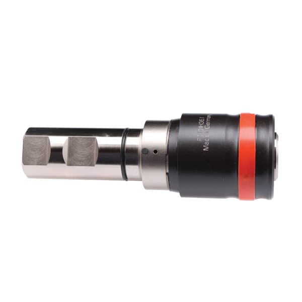 Emuge F3101H36.1 KSN/HD Tension/Compression Quick-Change Tap Holder With Axial Through Coolant, Weldon Flat Shank, EM01 Adapter, M14 Max Tap Capacity