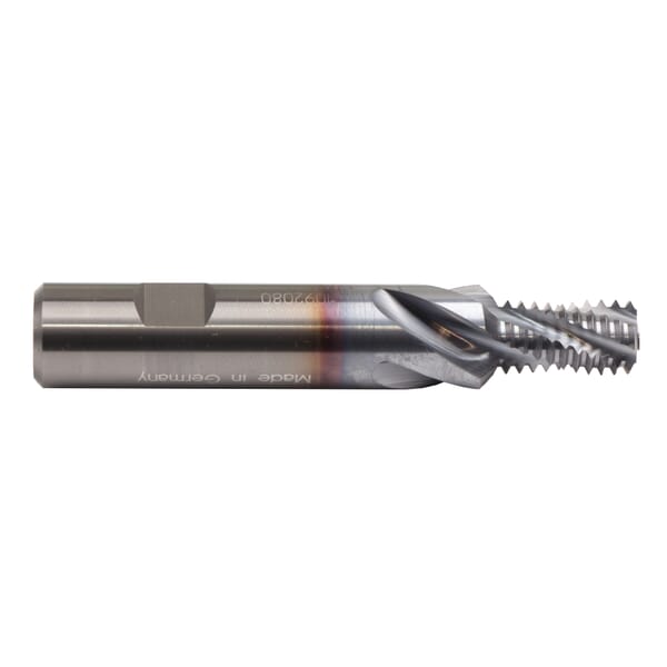 SHUR-THREAD GF322106.5015 GSF Style Spiral Flute Thread Mill With Axial Through Coolant, 5/8-11 UNC Thread, 102 mm OAL, 4 Flutes, 18 mm Dia Shank
