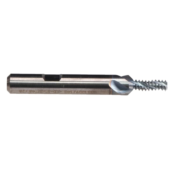 SHUR-THREAD GF332106.5012 GSF Style Spiral Flute Thread Mill With Axial Through Coolant, 7/16-14 UNC Thread, 80 mm OAL, 3 Flutes, 12 mm Dia Shank