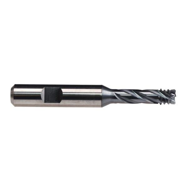 Emuge GF732257.5011 ZBGF-W Style Single Plane One Pitch Spiral Flute Thread Mill With Axial Through Coolant, 3/8-16 UNC Thread, 76 mm OAL, 4 Flutes, 10 mm Dia Shank