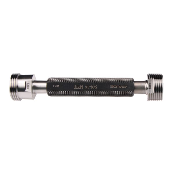 Emuge L0520100.5785 Threaded Plug Gage, Go/No Go, 3/8-18, HSS, Bright