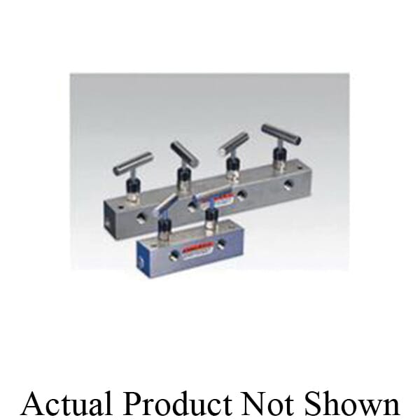 Enerpac AM-21 High Pressure Split Flow Manifold, 3/8 in NPTF Inlet, 3/8 in NPTF Outlet, Steel