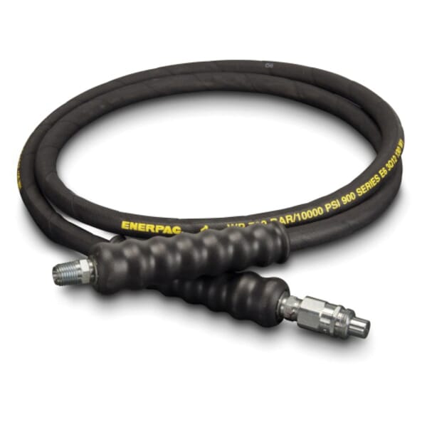 Enerpac HB9206Q H900 Heavy Duty High Pressure Hydraulic Hose, 1/4 in Nominal, NPTF End Style, 6 ft L, 10000 psi Working, Rubber, Domestic
