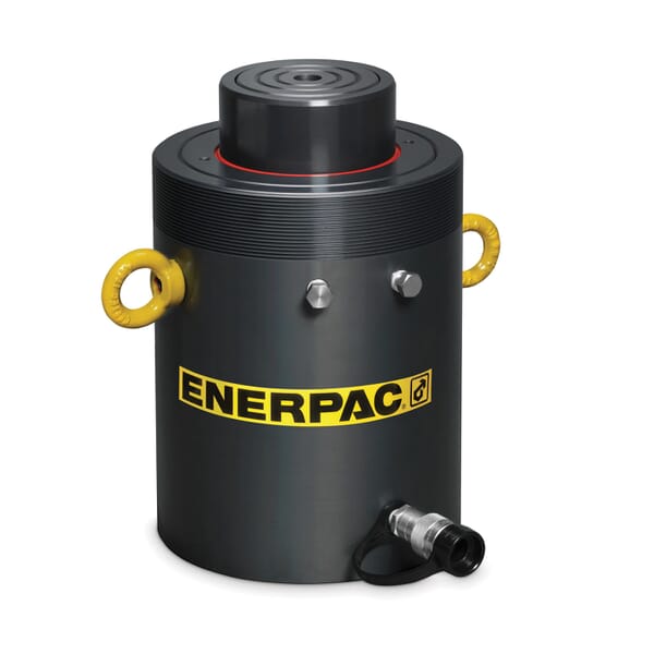 Enerpac HCG1004 High Tonnage Load Return Single Acting Solid Plunger Hydraulic Cylinder, 113 ton Capacity, 5.31 in Bore, 3.94 in L Stroke, 9.92 in Retract, 2.95 in Dia Rod, 10150 psi Pressure