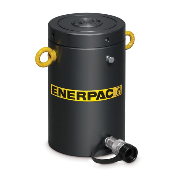 Enerpac HCL1006 High Tonnage Load Return Lock Nut Single Acting Solid Plunger Hydraulic Cylinder, 113 ton Capacity, 5.31 in Bore, 5.91 in L Stroke, 11.3 in Retract, 2.8 in Dia Rod, 10000 psi Pressure