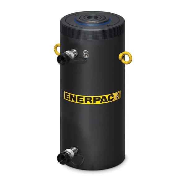 Enerpac HCR1506 Double Acting High Tonnage Hydraulic Return Solid Plunger Hydraulic Cylinder, 168 ton Capacity, 6-1/2 in Bore, 5.91 in L Stroke, 12.6 in Retract, 3.7 in Dia Rod, 10150 psi Pressure