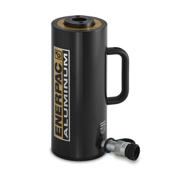 Enerpac RACH304 Hollow Plunger Single Acting Spring Return Hydraulic Cylinder, 39.6 ton Capacity, 3.74 in Bore, 3.94 in L Stroke, 10.52 in Retract, 2.76 in Dia Rod, 10000 psi Pressure