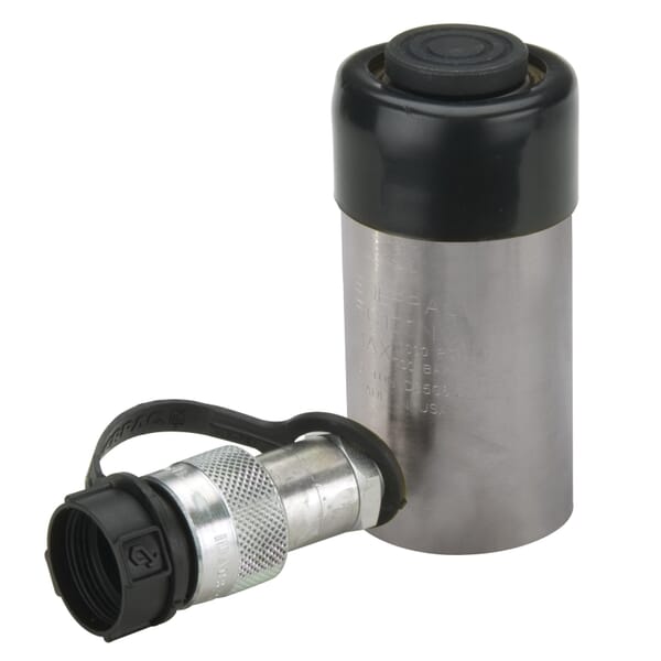 Enerpac RC102NV Extreme Environment Single Acting Spring Return Solid Plunger Hydraulic Cylinder, 10 ton Capacity, 2 in L Stroke, 4.78 in Retract, 10000 psi Pressure