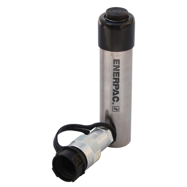 Enerpac RC53NV Extreme Environment Single Acting Spring Return Solid Plunger Hydraulic Cylinder, 5 ton Capacity, 3 in L Stroke, 6-1/2 in Retract, 10000 psi Pressure