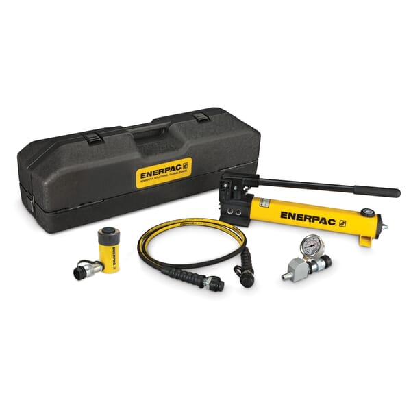 Enerpac SCR102TB Hydraulic Cylinder and Hand Pump Set, 10 ton, 2.13 in, 10000 psi