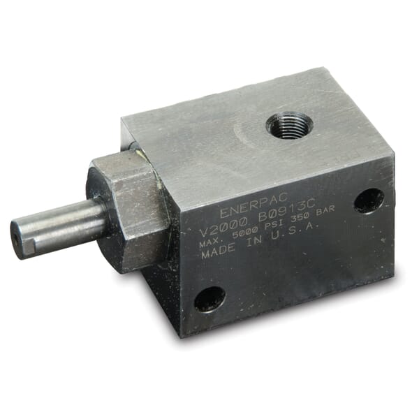 Enerpac V2000 Sequence Valve, 1/8-27 NPT Port, 5000 psi Pressure, 250 cu-in/min Flow Rate, 2 Ports/Ways, Steel Body