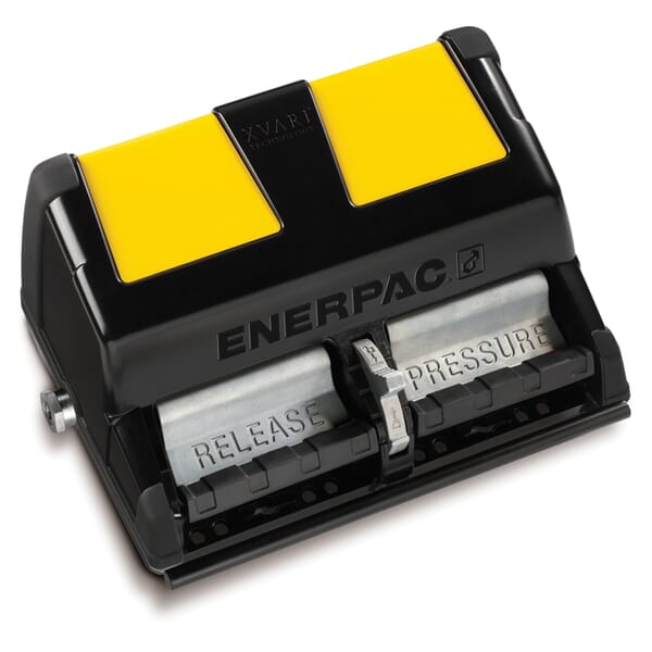 Enerpac XA12 Air Driven Hydraulic Foot Pump, Manual Actuator, 283 to 991 scfm Air Flow, 15 cu-in/min Load, 120 cu-in/min No Load Oil Displacement Rating, 3/8-18 NPTF Fluid Port, 1/4-18 NPTF Air Inlet