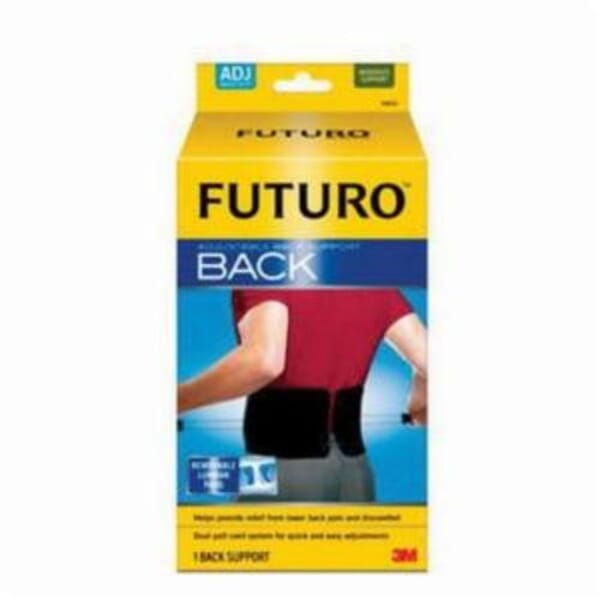 FUTURO 7100157243 Adjustable Stabilizing Back Support, Adjustable, 29 to 51 in Fits Waist, Nylon/Polyester/Urethane-Based Foam/Neoprene Blend/Polypropylene/Steel/Spandex EVA/Plastic, Black