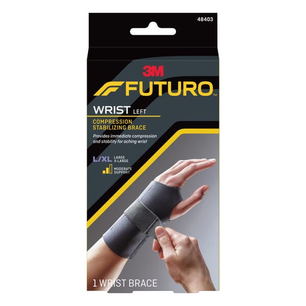 FUTURO 7100155733 Wrist Brace, L to XL, Black