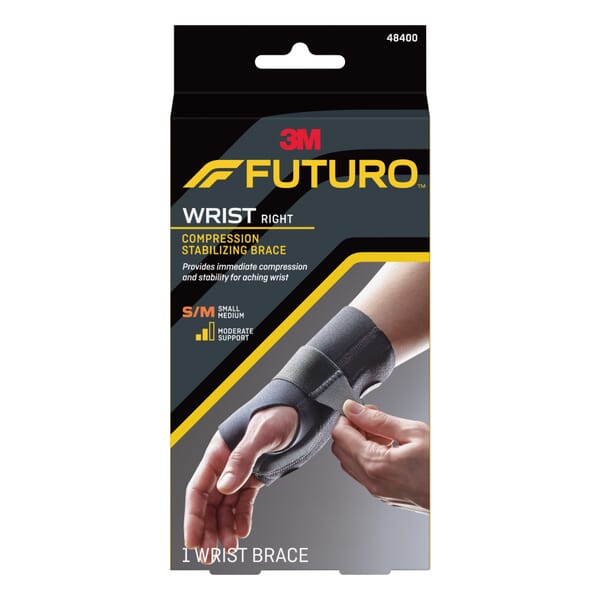 FUTURO 7100157236 Wrist Brace, S to M, Right Hand, Black