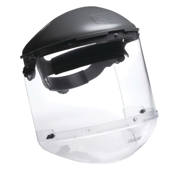 Fibre-Metal by Honeywell FM400DCCLC Dual Crown High Performance Faceshield Assembly, Clear Propionate 8 in H x 16-1/2 in W x 0.06 in THK Visor