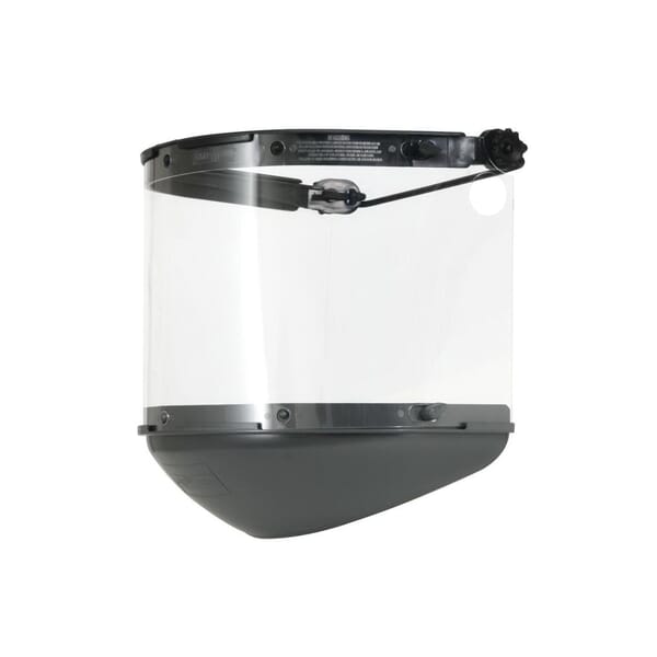 Fibre-Metal by Honeywell FM70DCCL Dual Crown Faceshield, Black Visor, Noryl Visor, 4 in H x 16-1/2 in W x 0.06 in THK Visor, Specifications Met: ANSI-Z87.1+2003