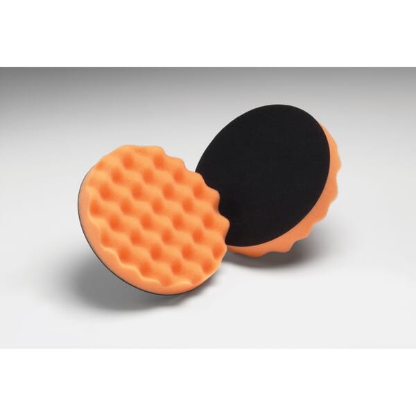 Finesse-it 7010365394 Buffing Foam Pad, 5-1/4 in Dia Overall, Hook and Loop Attachment, Foam Pad