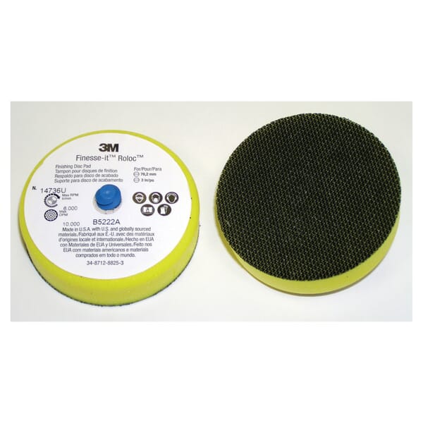 Finesse-it 7000000573 Quick Change Disc Pad, 3 in Dia Pad, Hookit Attachment