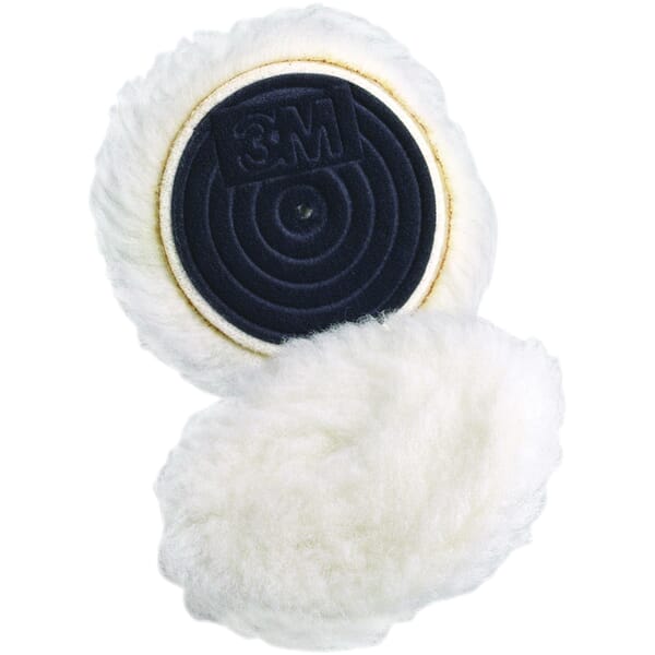 Finesse-it 7000000598 Buffing Foam Pad, 3 in Dia Overall, 0.94 in THK, Hook and Loop Attachment, Wool Pad