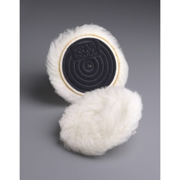 Finesse-it 7000000599 Buffing Foam Pad, 5-1/4 in Dia Overall, 0.93 in THK, Hook and Loop Attachment, Wool Pad