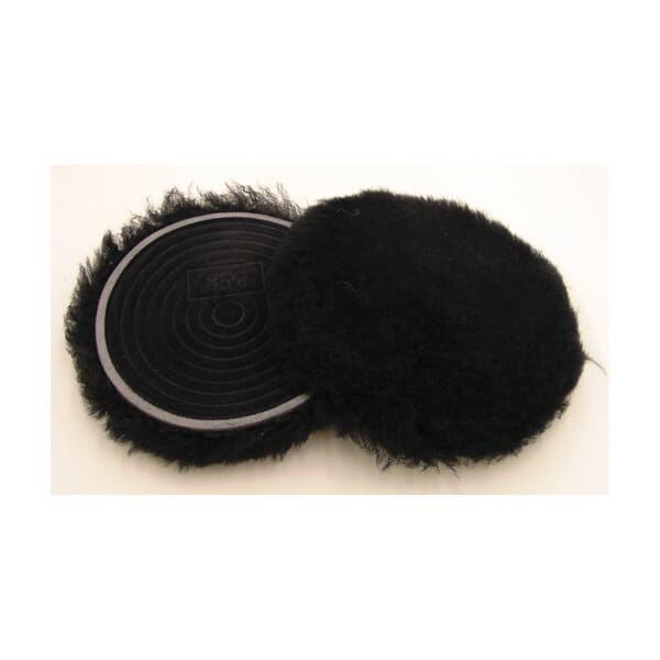 Finesse-it 7000000611 Buffing Foam Pad, 5-1/4 in Dia Overall, Hook and Loop Attachment, Wool Pad