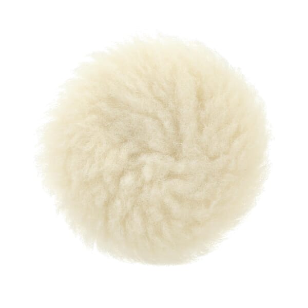 Finesse-it 7100080336 Buffing Foam Pad, 5-1/4 in Dia Overall, 1/2 in THK, Hook and Loop Attachment, Wool Pad