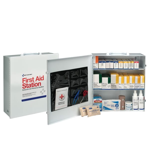 First Aid Only 6155 First Aid Kit, Wall Mount, 494 Components, Steel Case