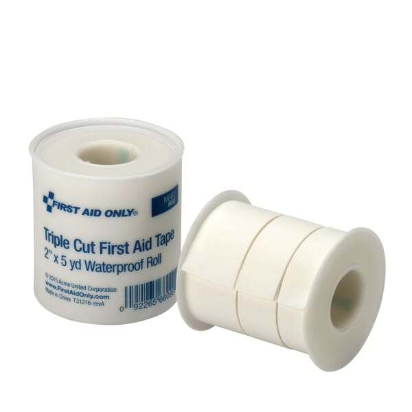 First Aid Only 90890 Waterproof First Aid Adhesive Tape, 5 yd L x 3/8 in, 5/8 in, 1 in W, Plastic