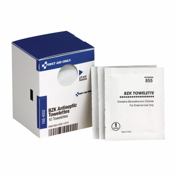 First Aid Only FAE-4002 SmartCompliance BZK Antiseptic Wipes Refill