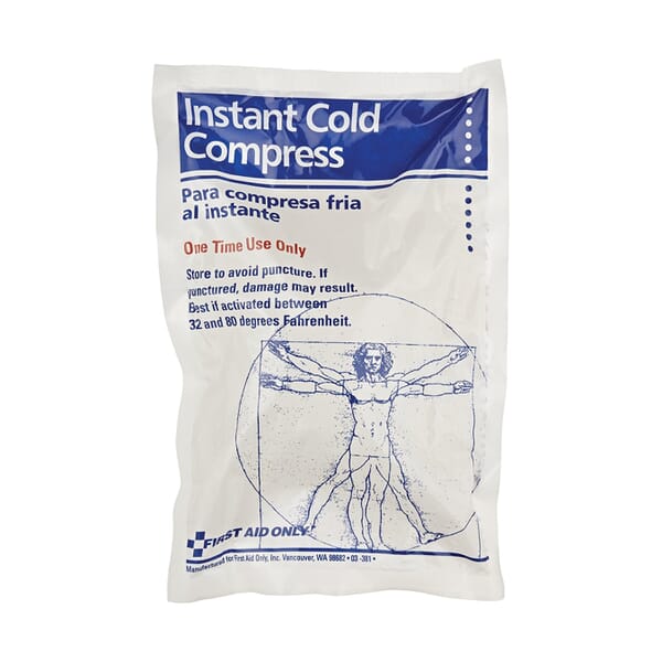 First Aid Only M564-E-084 Instant Cold Pack, 6 in L x 9 in W, Plastic, White