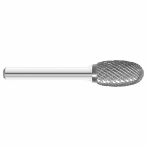 Fullerton 44210 Imperial Single End Carbide Rotary Burr, Oval Head, 3/8 in Dia Head, 5/8 in L of Cut, 2-3/8 in OAL, Double Cut
