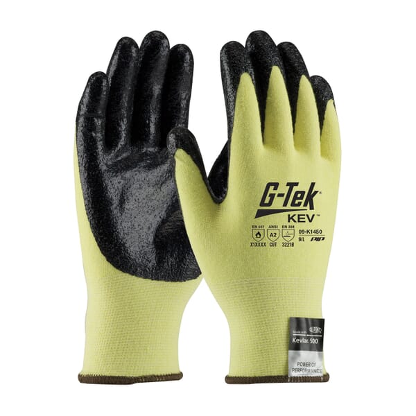 G-Tek 09-K1450/L Cut-Resistant Gloves, L, Kevlar/Lycra, Resists: Abrasion, Cut, Puncture and Tear