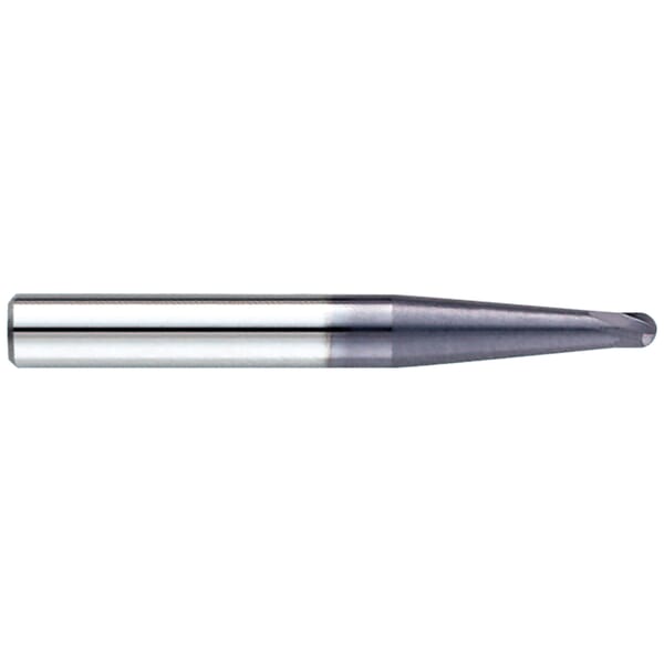 GARR 14230 350MX Center Cutting Square End High Performance End Mill, 1/16 in Dia Cutter, 1/16 in Length of Cut, 2 Flutes, 1/4 in Dia Shank, 3 in OAL, Balinit X.CEED